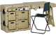 Tan desk w/ built-in 1000 VA UPS
